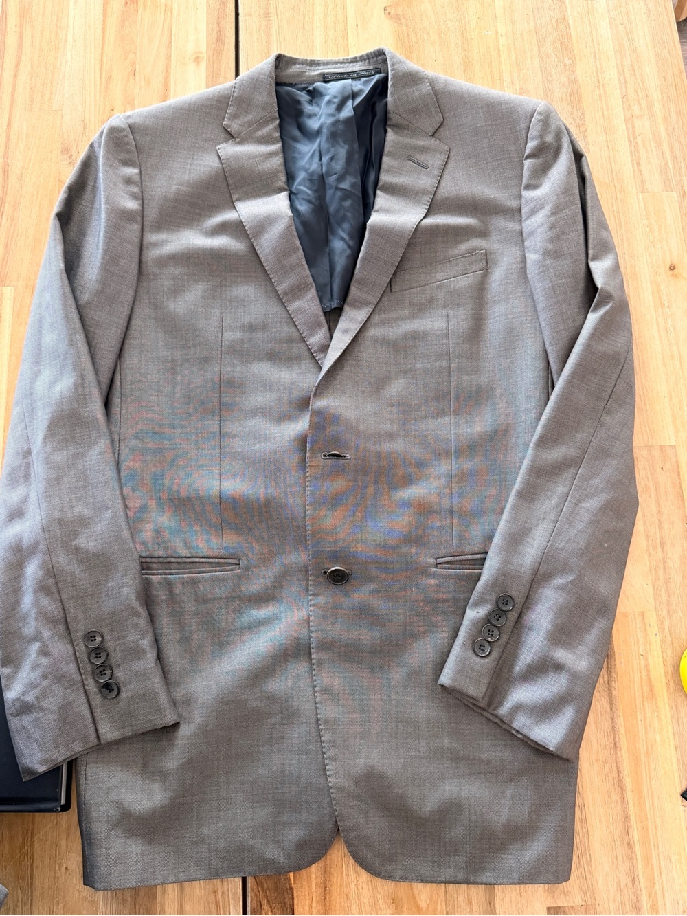 Gucci Men's Gray Two-Button Suit Jacket